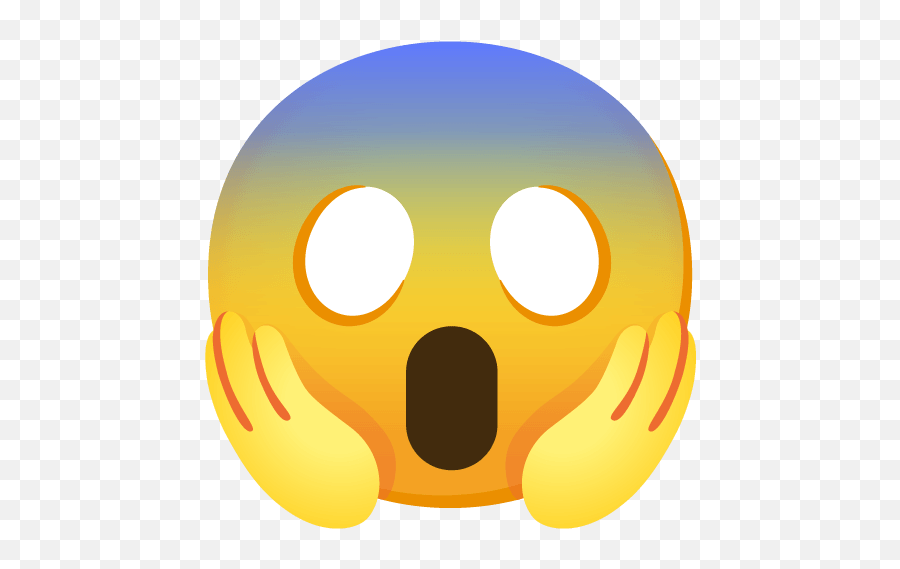 Face Screaming In Fear Emoji - Emoji Susto,Scared Emoji
