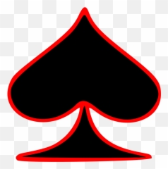 Outlined Spade Playing Card Symbol - Symbol Card Spade Emoji,Emoticons Spade
