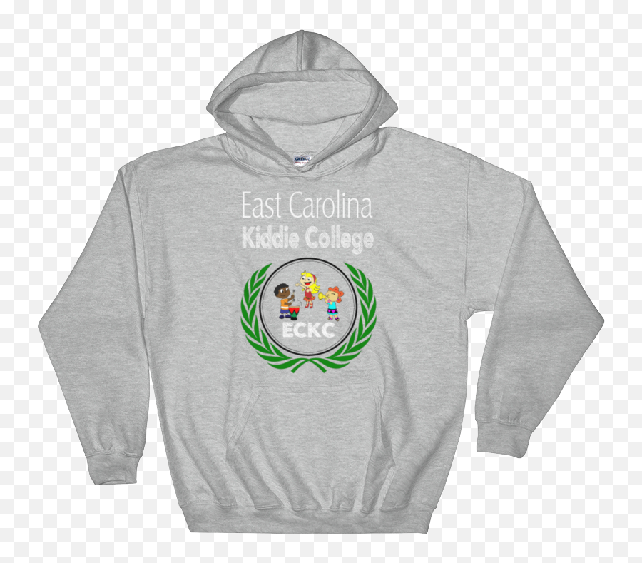 Eckc Hooded Sweatshirt White Text - White Embroidery On Grey Hoodie Emoji,Curl Up Emoticon