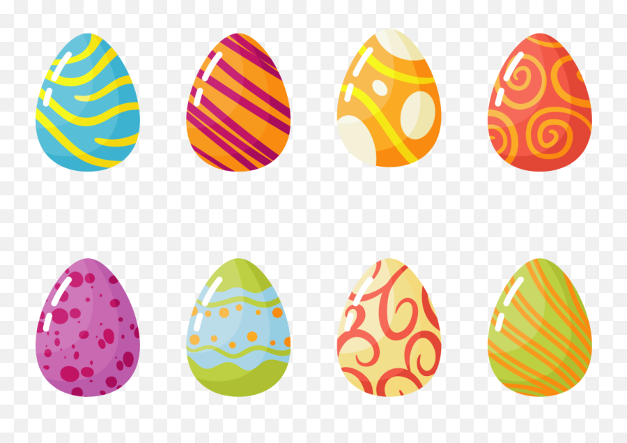 Easter Eggs Icons Vector 144929 Vector Art At Vecteezy - Oeuf De Paque Vector Emoji,Free Happy Easter Emoticon