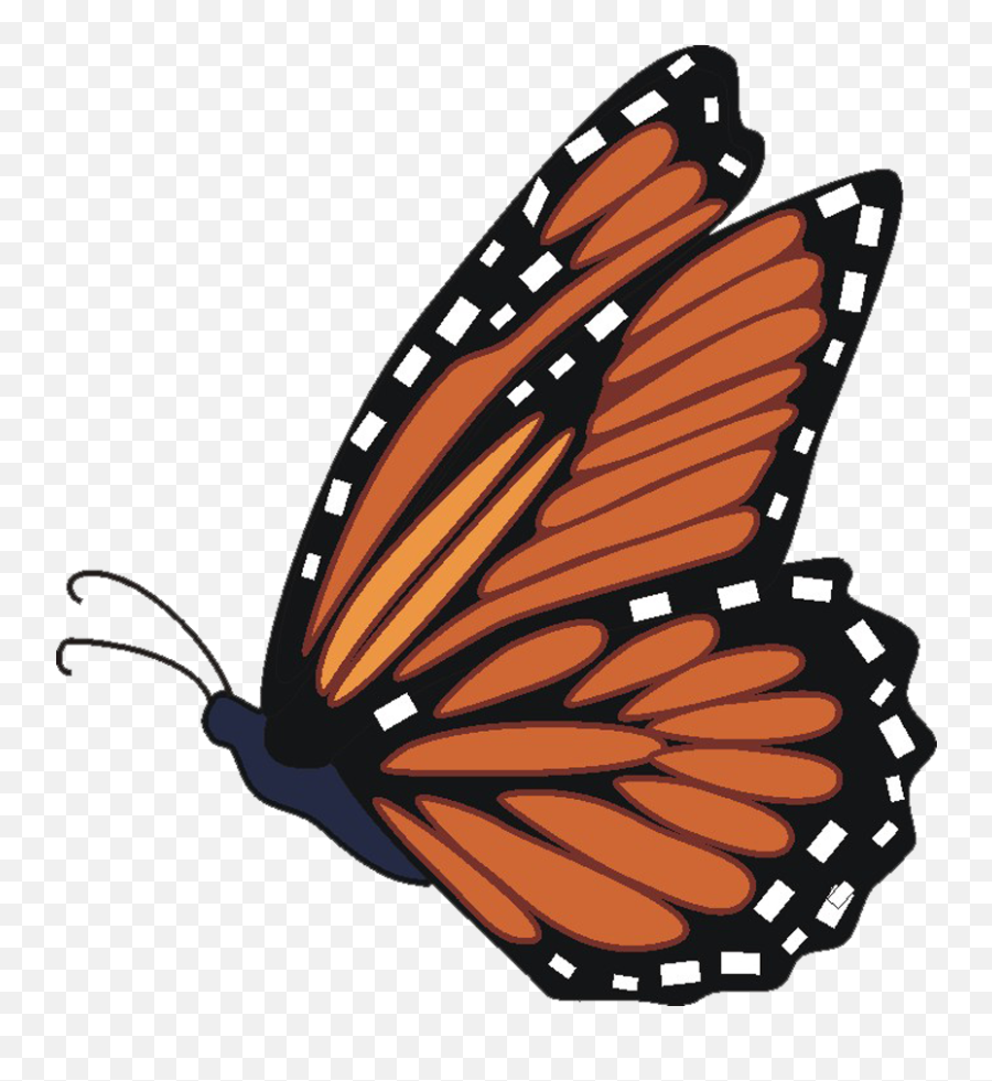 Swallowtail Butterfly - Monarch Butterfly Clipart Emoji,L Black Swallowtail Butterfly!! Smile Emoticon