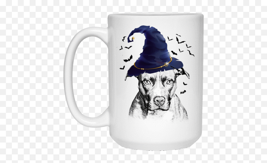 Halloween Pit Bull Wizard Hat Orange Mug U2013 1 Of A Kind - Yes English Is Weird It Can Be Understood Emoji,Dog Ptbull Emojis