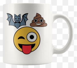 Bat Shit Crazy Mug - Coffee Mug Funny Mug Cute Mug Co Serveware Emoji,Carzy Emoticon