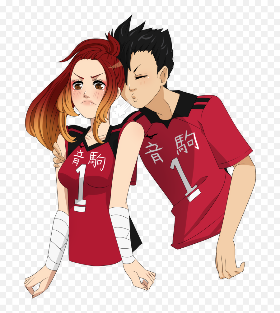 Download Hd Anime Girl And Boy Kissing - Cartoon Transparent Anime Girl X Boy Emoji,Cartoon Sexy Emojis