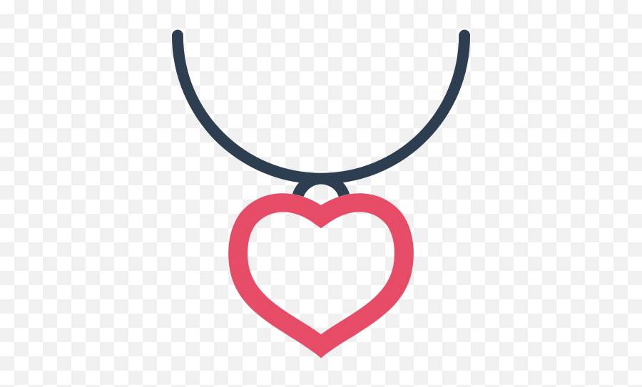 Necklace Love Heart Free Icon Of - Kalung Icon Png Emoji,Whatsapp Emoticons Necklace