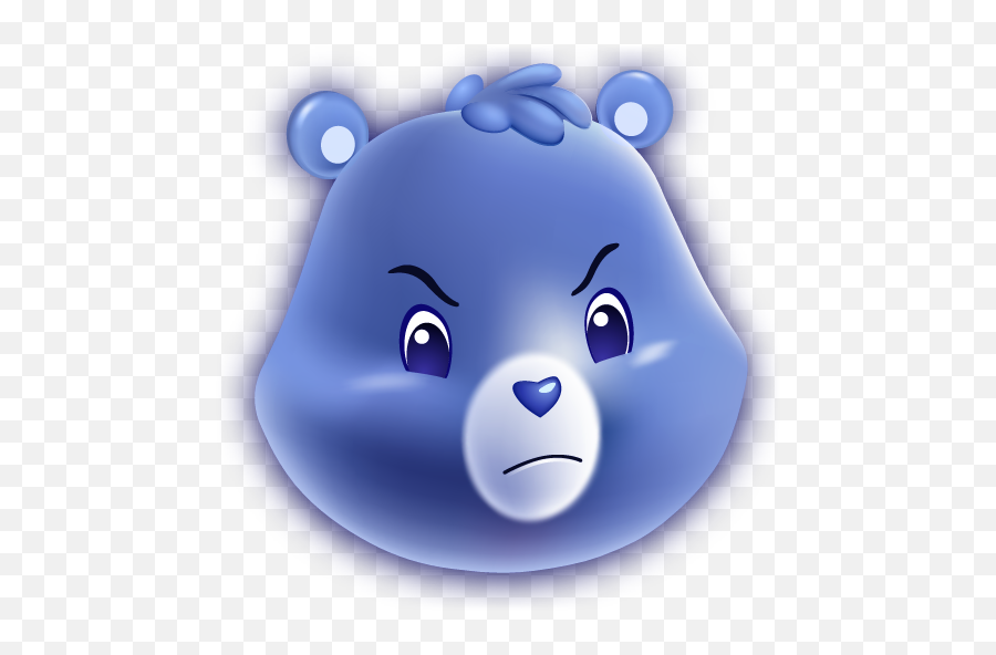 Animated Cartoon - Free Icon Library Grumpy Care Bear Face Emoji,Care Bear Emoji