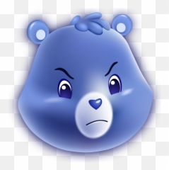 Animated Cartoon - Free Icon Library Grumpy Care Bear Face Emoji,Care Bear Emoji