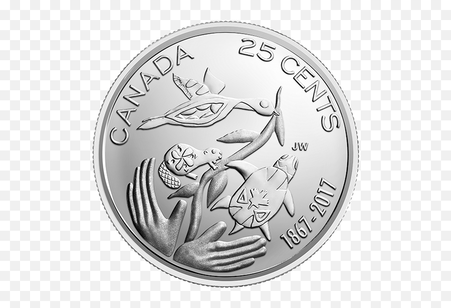 Twenty - Five Cents 2017 Coloured Canada Quarter From Original Emoji,Anniversary Emoticons African American