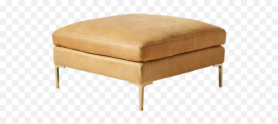 Bowen Modular Leather Ottoman Winchester Leather In Sandstone Metal In Brass Emoji,Lower Left Pencil Emoji