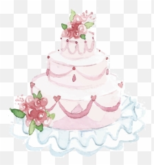 Free Transparent Wedding Cake Png - Cake Clipart Transparent Background Watercolor Emoji,Wedding Cake Emoji