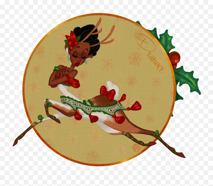 Christmas Reindeer Santa Festive Vintage Holidays Clipart - Reindeer Centaur Santa Emoji,Reindeer Emoji