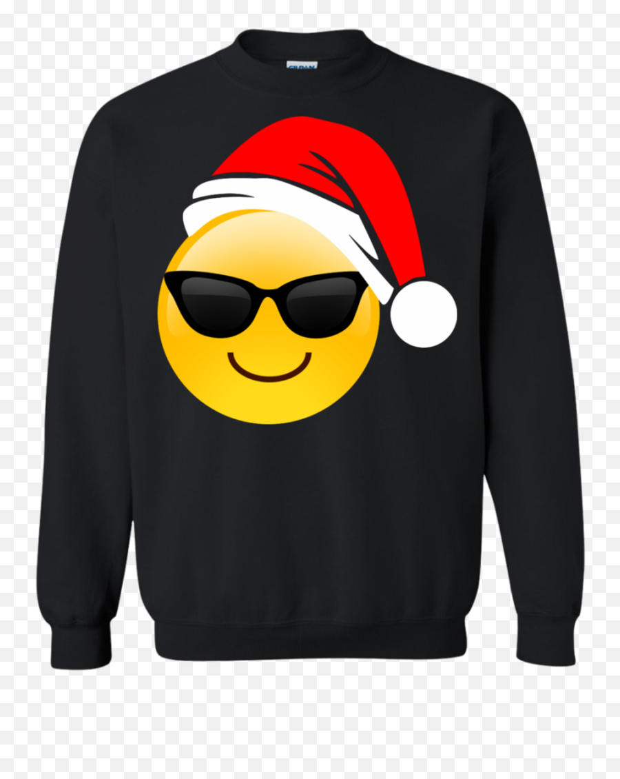 Emoji Christmas Shirt Cool Sunglasses Santa Hat Family,Emoticon With A Hat