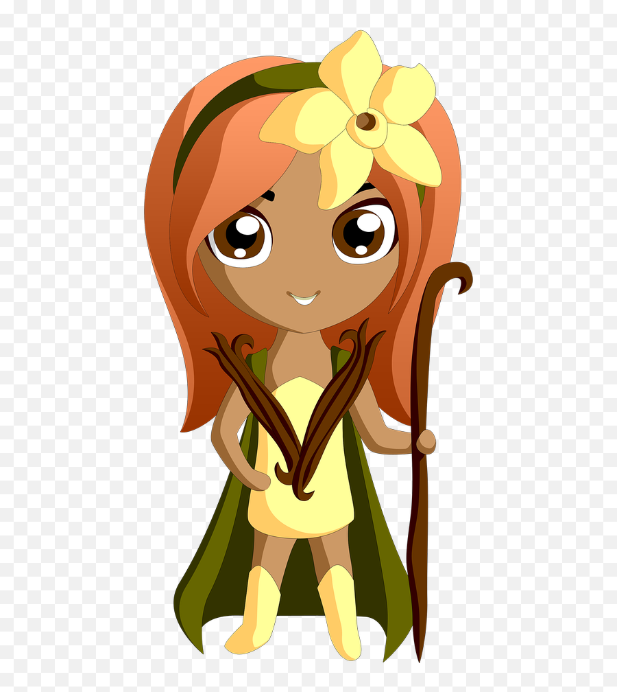 Free Photo Girl Chibi Vanilla Druid - Fictional Character Emoji,Chibi Emotions