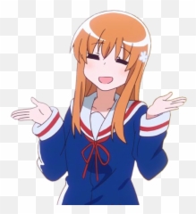 Shrug - Anime Shrug Png Emoji,Anime Shrug Emoji