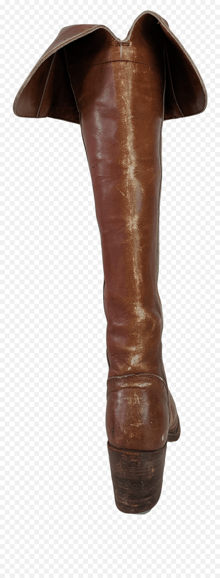 70s Tan Leather Over The Knee Boots - Solid Emoji,Emotion High Leg Boots