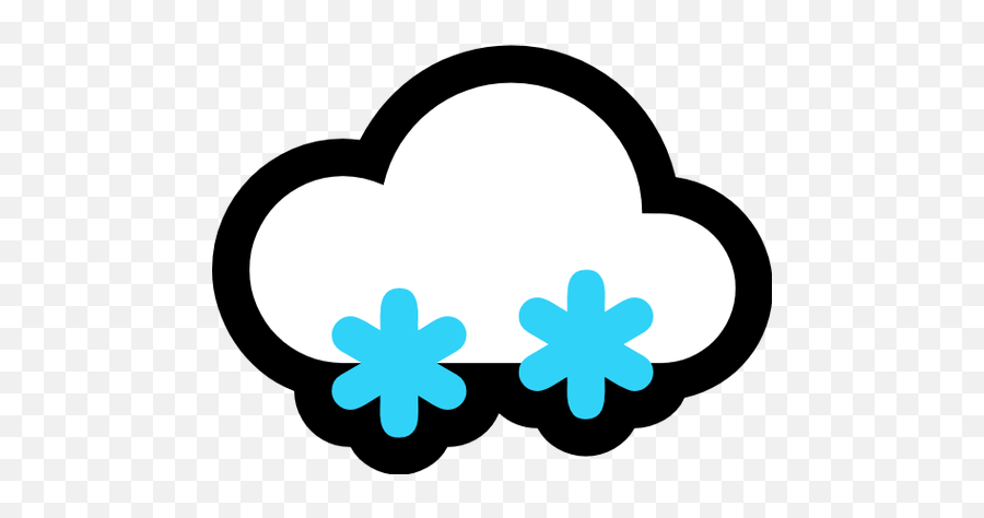 Emoji Image Resource Download - Windows Cloud With Snow Decorative,Cloud Emoji Transparent