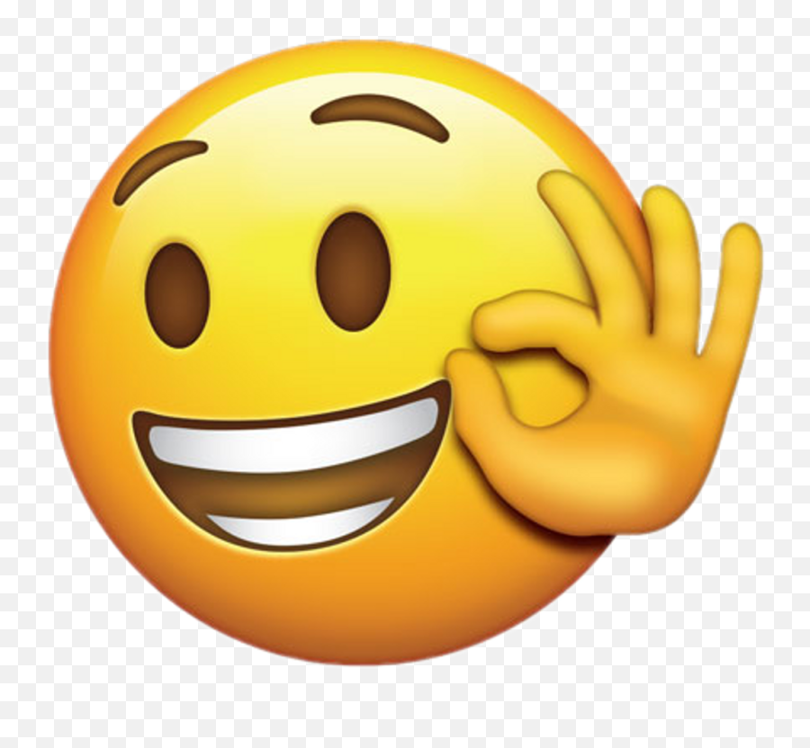 Free Smiley Face Emoji Transparent - Ok Emoji,Smiley Emoji