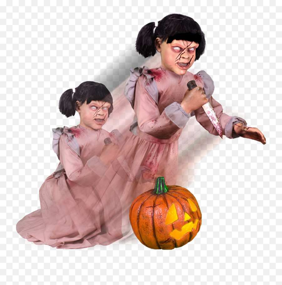 Download Lunging Pumpkin Carver - Spirit Halloween Lunging Spirit Halloween Kid Animatronics Emoji,Pumpkin Emoticon Happ