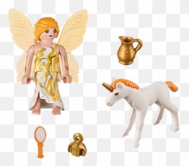 Fairy With Unicorn Foal - Playmobil 9438 Emoji,Unicorn Emoji Shoulder Off