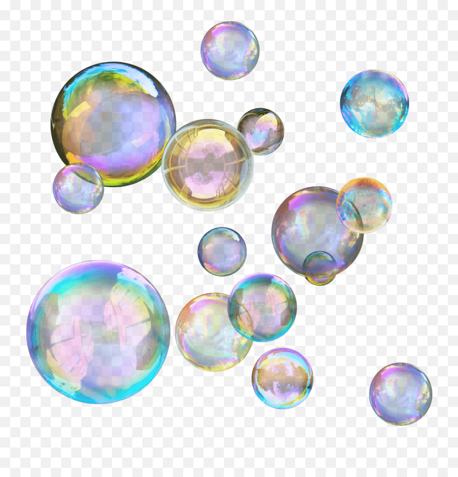 Colorful Iridescent Bubbles Wallpapers - Wallpaper Cave Aesthetic Transparent Bubbles Emoji,Bubble Emoji