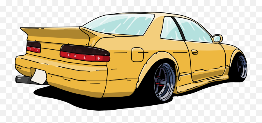 Car Illustrations On Behance - Automotive Paint Emoji,S13 Coupe Work Emotion