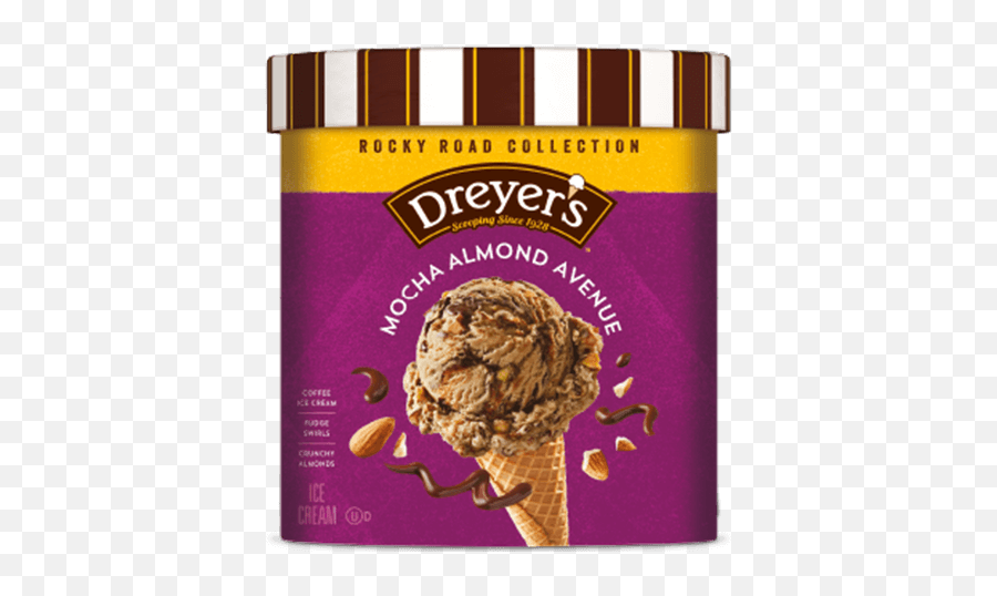 Mocha Almond Avenue Rocky Road Ice Cream - Rocky Road Ice Cream Emoji,Fat Guy Eating Ice Cream Emoji