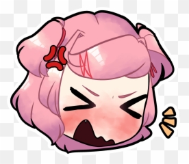 I Made Some Stickers Of Our Beloved Dokis Elevendraws On Emoji,Monika Transparent Discord Emoji