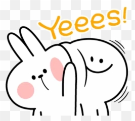 Spoilt Rabbit Simple Words Sticker Pack - Stickers Cloud Emoji,Rabbit Emoticons For Facebook