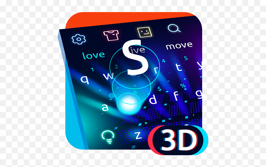 Download 3d Neon Hologram Keyboard 10000 Apk For Android - App 3d Keyboard Emoji,10000 Emoji