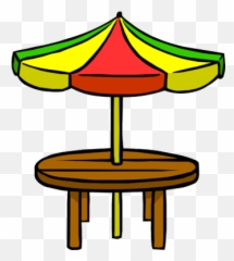Umbrella Table - Umbrella Is On The Table Cartoon Emoji,10 And Umbrella Emoji Game