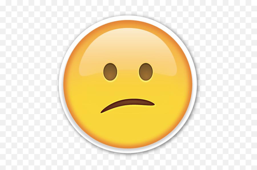 Confused Face Emoji Stickers - Imagenes De Emojis Confundido,Stressed Emoji
