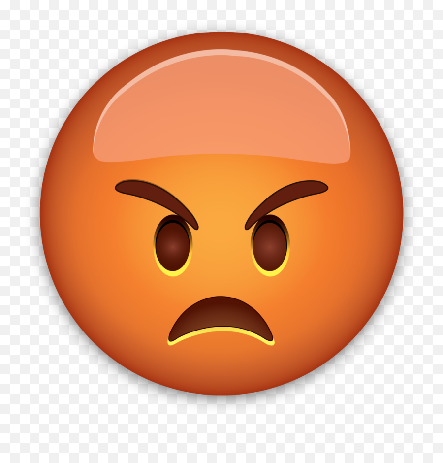 Download Hd Evil Face Emoji - Cara De Emoji Enojado Angry Sticker Png,Evil Emoji