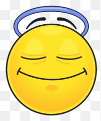 Cute Angel Emoticon - Emoji De Angel Png,Angel Emoji