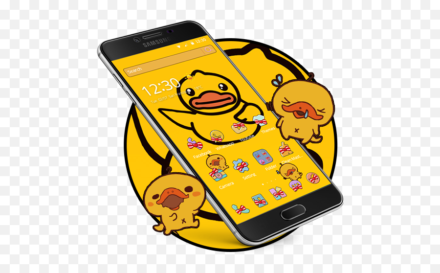 Cartoon Yellow Cute Duck Theme - Cartoon Yellow Cute Duck Theme Emoji,Millet Emoji