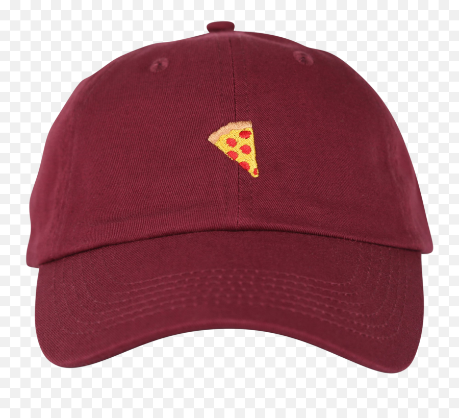 Pizza Emoji Hat Adj - Burgundy For Baseball,No Cap Emoji