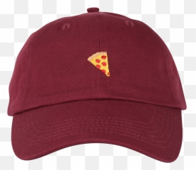 Pizza Emoji Hat Adj - Burgundy For Baseball,No Cap Emoji