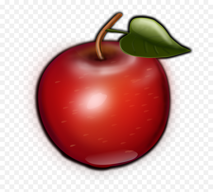 Free Clipart Red Apple Inky2010 - Clipart Color Red Things Emoji,Emoticon Apple 3d