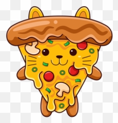 Emoji Illustrations Images Vectors - Cute Pizza Cat,Pizaa Emoji Girl