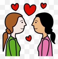 In Love In Arasaac Global Symbols - Dibujo De Una Persona Saludando A Otra Emoji,Dibujos De Emojis Enamorados