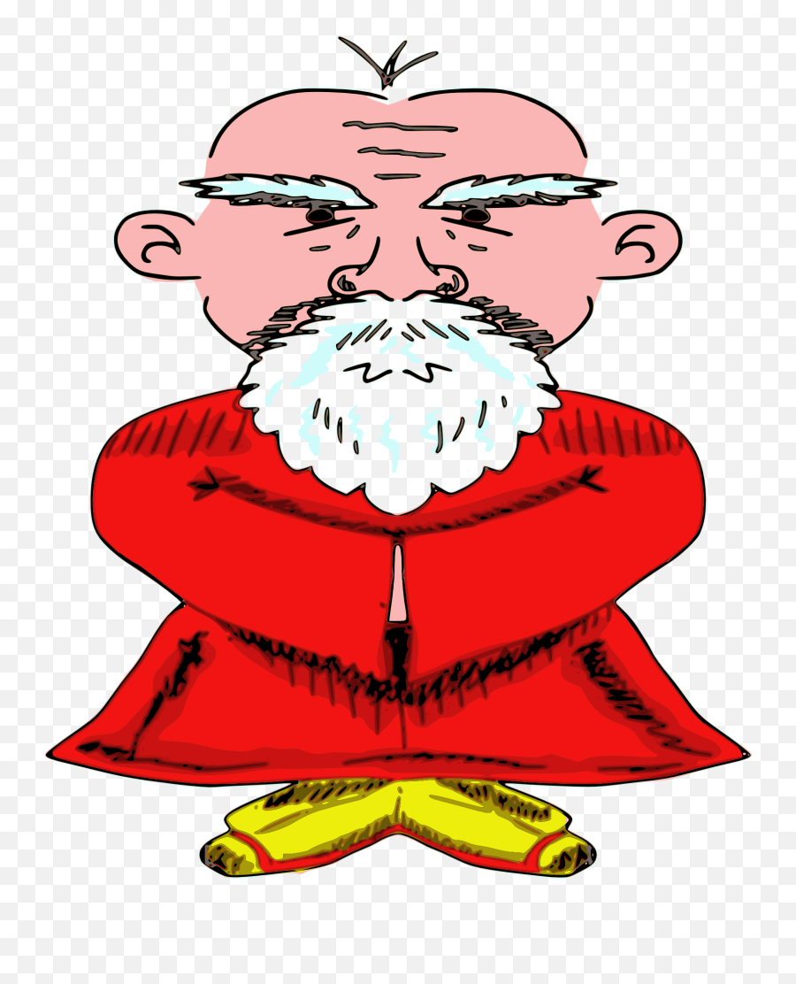 Bearded Chinese Master Clipart Free Image Download - Chinese Old Man Png Emoji,Chinese Facial Mapping Emotions