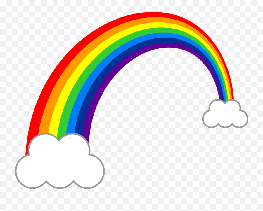 Transparent Cartoon Rainbow Png - Transparent Rainbow Cartoon Png Emoji,Rainbow Emoji Iphone