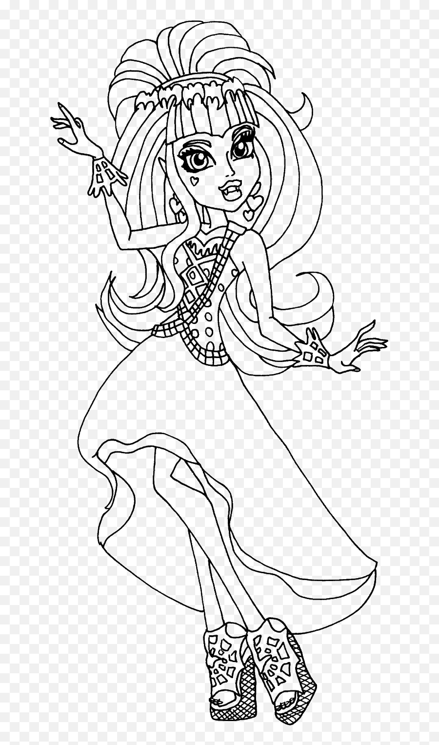 Draculaura Performing At The Dance Scene Coloring Pages - Coloring The Name Brianna Emoji,Cute Emoji Coloring Pages