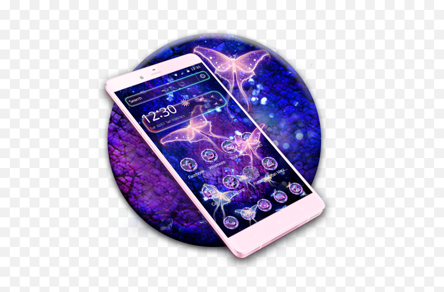 Butterfly Crystal Garden 2d Theme - Izinhlelo Zokusebenza Ku Emoji,Emoji Received On Blackberry Classic Are