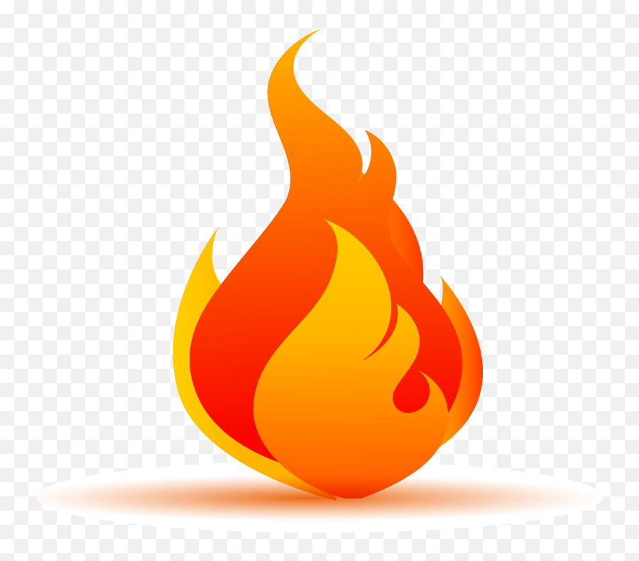 Flame Illustration - Cartoon Flame Vector Elements Png Emoji,Fire Emoticon Vector
