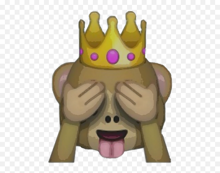 Monkey Emoji Transparent Background - Monkey Emoji With Crown,Monkey Emojis