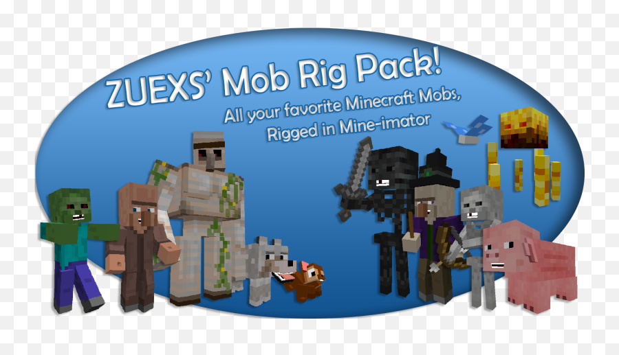 Zuexs Advanced Mob Facial Rig Pack V0 - Minecraft Blender Mobs Rig Emoji,Minecraft Villager Emotions