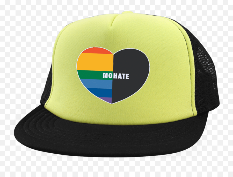 No Hate Trucker Hat With Snapback - The Wholesale Tshirts Co Emoji,Emoji Snapback Hats