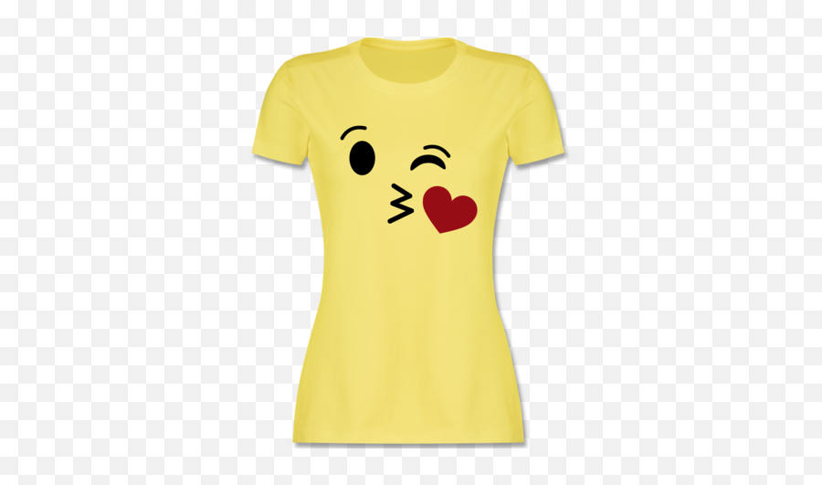 Kuss Emoticon Karneval - Short Sleeve Emoji,Kussmund Emoticon