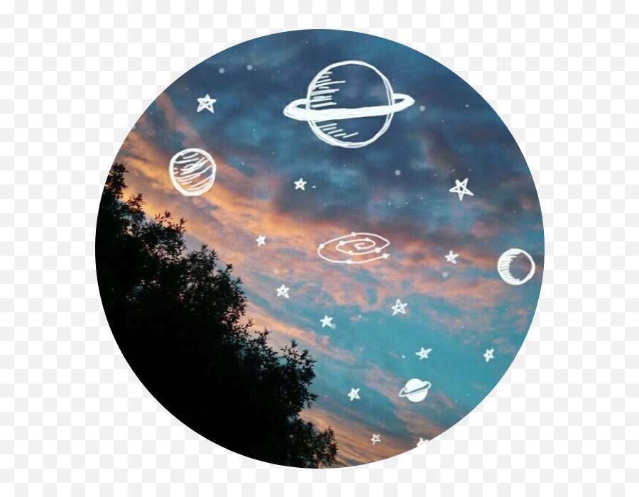 Space Sky Sunset Aesthetic Sticker By - Aesthetic Wallpaper Space Emoji,Space Emoji Art