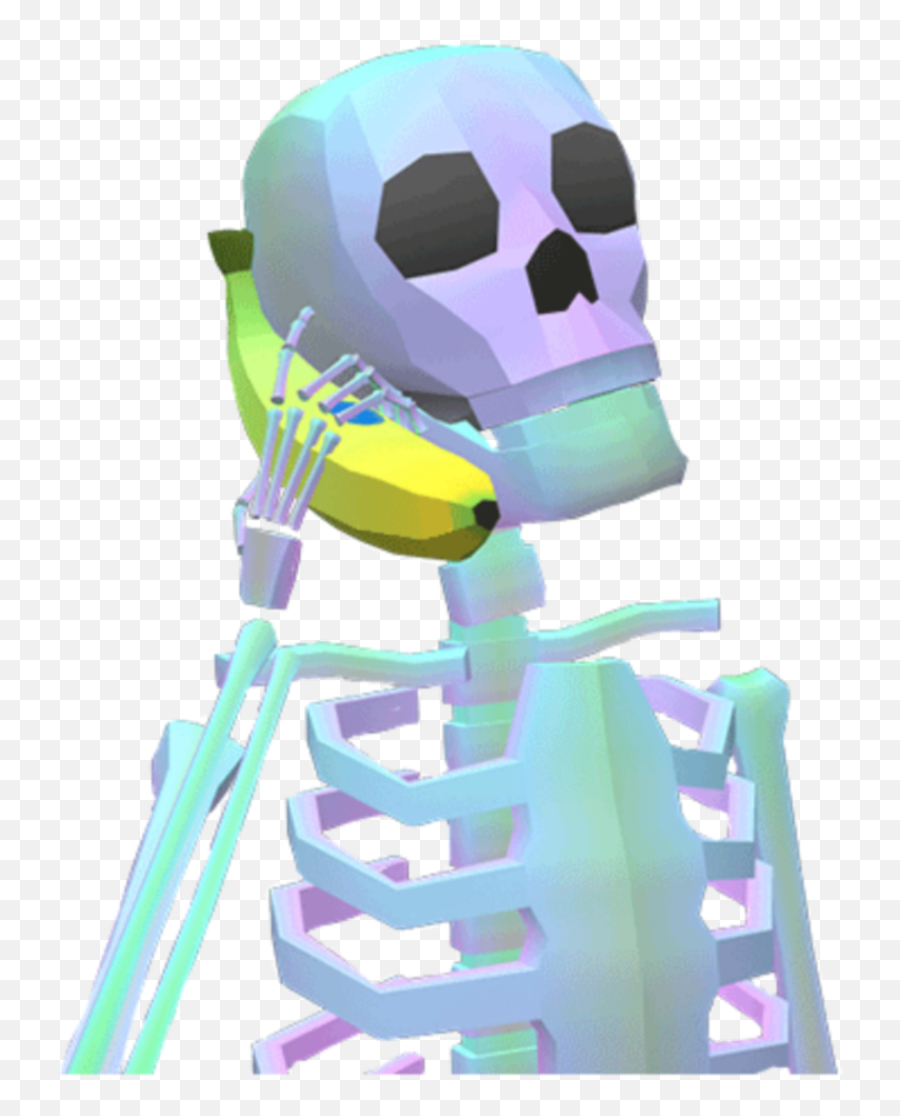 Aesthetic Vaporwave Skeleton Png 522 Transparent Png - Vaporwave Aesthetic Skeleton Png Emoji,Skeleton Emoji Meaning